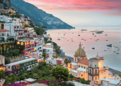 Sunset boat tour Positano, Italy