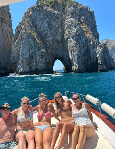 american friends during Capri private boat tour