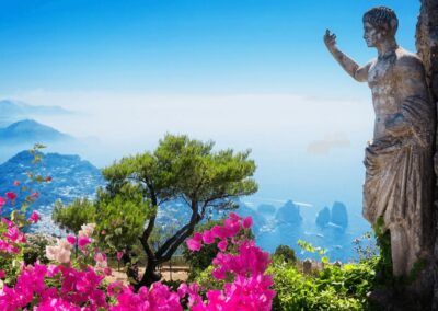 Capri island Italy, panoramic view from Anacapri